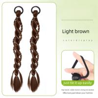 2 uds. De coleta larga trenzada para boxeo, banda para el cabello con cola de caballo doble, resistente al calor, extensión de cabello Natural - details 10
