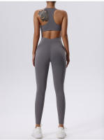 Mono de Yoga con cremallera para mujer, chaleco sin mangas y pantalones ajustados para Fitness y entrenamiento - details 10