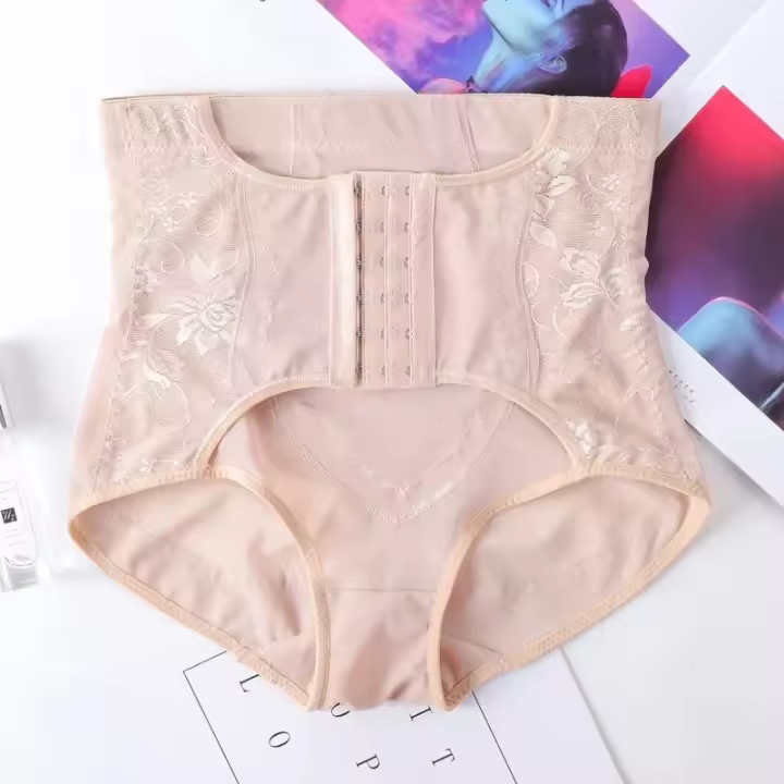 Entrenador de cintura con Control de barriga para mujer, corsé levantador de glúteos, ropa moldeadora de cintura alta, bragas moldeadoras de cuerpo, faja delgada con gancho - 1