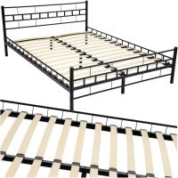 Cama de Boda de Acero Robusto Estructura de Acero con Somier de Láminas de Madera - details 21
