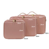 Bolso de maquillaje femenino de cuero Pu impermeable a los arañazos estuche de maquillaje - details 18