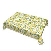 Mantel rectangular con hojas de árbol de limón, mantel antiarrugas, impermeable, paño limpiable, decoración de mesa para el hogar - details 3