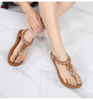 Sandalia Plana Mujer 2025 Boho Chic con Hebillas Metálicas de Lujo - Zapatos de Verano Cómodos para Playa, Fiesta y Diario, Moda Primavera-Verano Elegante - details 23