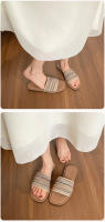 Chanclas planas trenzadas para mujer, ropa de verano retro con falda, sandalias romanas - details 1