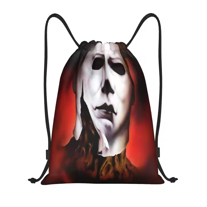 Bolsa con cordón de Michael Myers, bolsa de gimnasio, Mochila deportiva, saco, bolsa de cuerda, bolsa de cincha para Yoga, viajes, compras en la playa W764 - 1