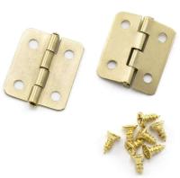 Mini conectores a tope con tornillos, bisagras de latón macizo, cajón de gabinete para joyería, cofre, caja de madera, 10 Uds. - details 2