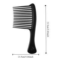 Peine de dientes anchos grandes para peluquería, peine alisador antiestático, cepillo de estilismo para teñir, herramienta de estilismo, peine de cabeza de aceite portátil - details 0