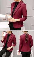 Traje de oficina para mujer, cárdigan de punto de manga larga con un solo botón, abrigo de Color sólido, novedad de 2024 - details 8