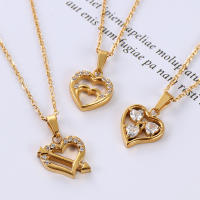 Colgante de Corazón de Melocotón en Acero Inoxidable con Placa de Oro Lujo Ligero para Mujeres - details 6