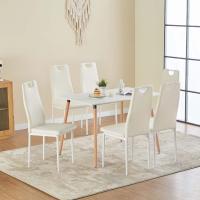 Sillas de Comedor Juego de 4 Sillas de Metal para Cocina, Silla de Mesa Comoda Silla con Asiento Tapizado, Negro - details 123