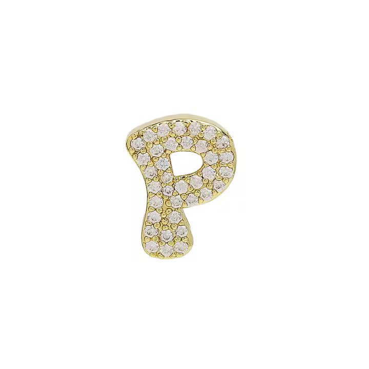 Pulseras personalizadas con 26 letras en inglés, pulseras con nombre de circonita de cristal, pulseras con letras deslizantes DIY, joyería de cumpleaños - 1