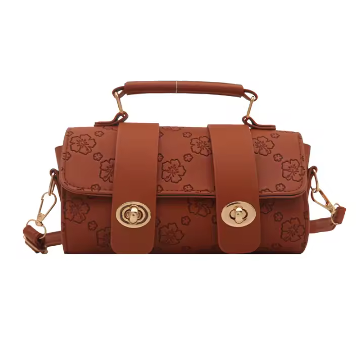 Bolsos retro franceses para mujer, bandolera de hombro a juego, tendencia de flores a la moda, Boston, nuevo estilo, 2025 - 1