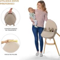 Seggiolone Pappa FINI2 2 en 1 Rialzo da Sedia Poggiapiedi Vassoio Regolabile - details 6