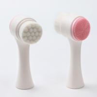 Cepillo de lavado de cara de doble cara, exfoliante de cerdas suaves de silicona de doble capa 3D - details 0