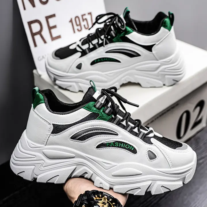 Zapatillas Blancas de Plataforma Versátiles para Hombres Zapatos de Verano Transpirables con Estilo Casual - 1