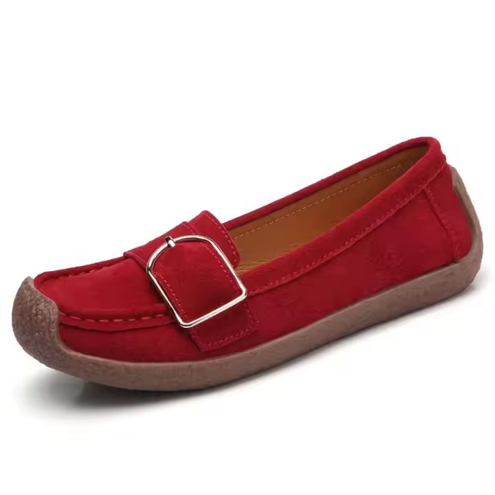 Personaliza nuevos zapatos para niñas con parte superior plana de ante suave para mujer, mocasines ligeros y suaves - 1