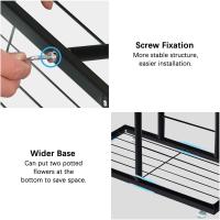 Soporte de Metal para Plantas de 8 Niveles Estante de Almacenamiento para Macetas en Gris Oscuro y Plateado Organizador de Almacenamiento para Interior y Exterior - details 5