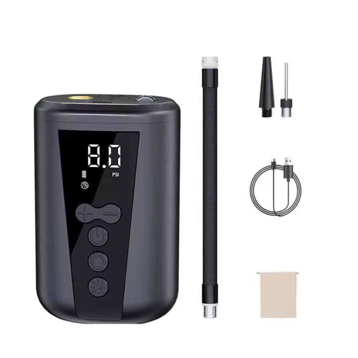 Bomba de aire Digital con luz LED, inflador inalámbrico, compresor de aire, manómetro para bicicleta, fútbol, ​​voleibol, baloncesto - 1