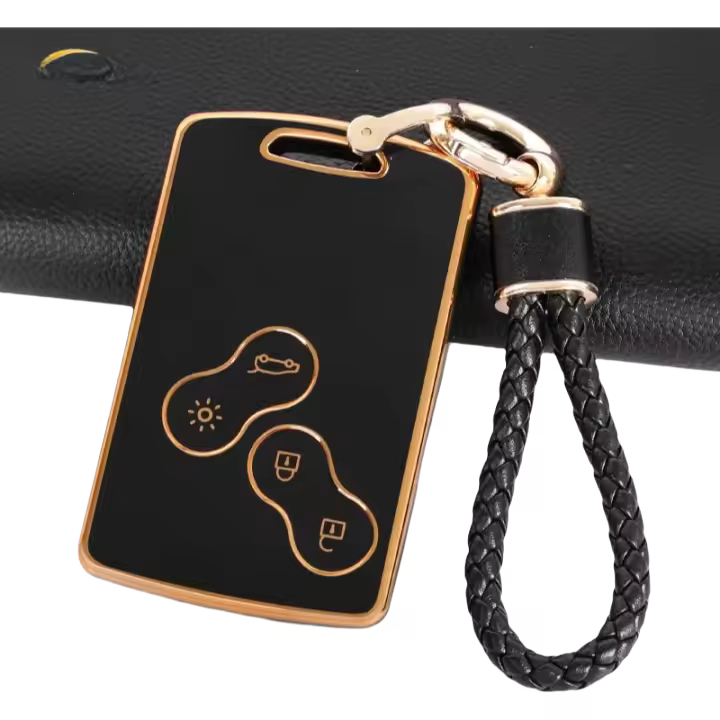Funda De Llave De Coche TPU Para Renault Duster Captur Clio IV Logan Megane Koleos Scenic Fluence Laguna Con Llavero - 1