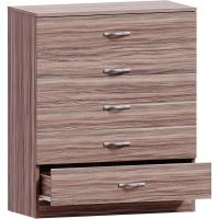 Cajónera de 5 Cajones de Metal con Tiradores y Rieles Soporte Exclusivo Antideinclinación para Cajón Muebles de Dormitorio Riano en Blanco - details 16