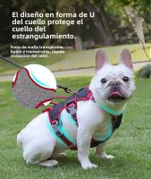 Correa Reflectante de Nylon para Perros Chaleco Oxford con Ventilación 3D, U-Collar Antiasfixia, Correa Ajustable 1.5m, Tallas M-L (Hasta 22kg) - details 1
