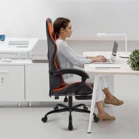 Silla Gaming Silla de Oficina Silla Giratoria Silla de Ordenador Silla de Tareas Silla de Escritorio Silla Ergonómica Silla de Carreras Silla de Cuero Silla PC Gaming (Rojo, con reposapiés) - details 11