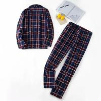 Trajes de casa para hombre, pantalones de manga larga, trajes para Otoño e Invierno, Pijamas para hombre, pijamas de franela con diseño a cuadros para hombre - details 2
