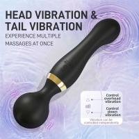 Vibrador de Doble Motor Wand de Silicona de Tamaño Grande Masajeador de Punto G para Pareja - details 14