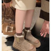 Botas de Nieve de Piel Escarchada Zapatos de Algodón Cálidos y Gruesos para Mujer, Temporada de Invierno 2025 - details 8