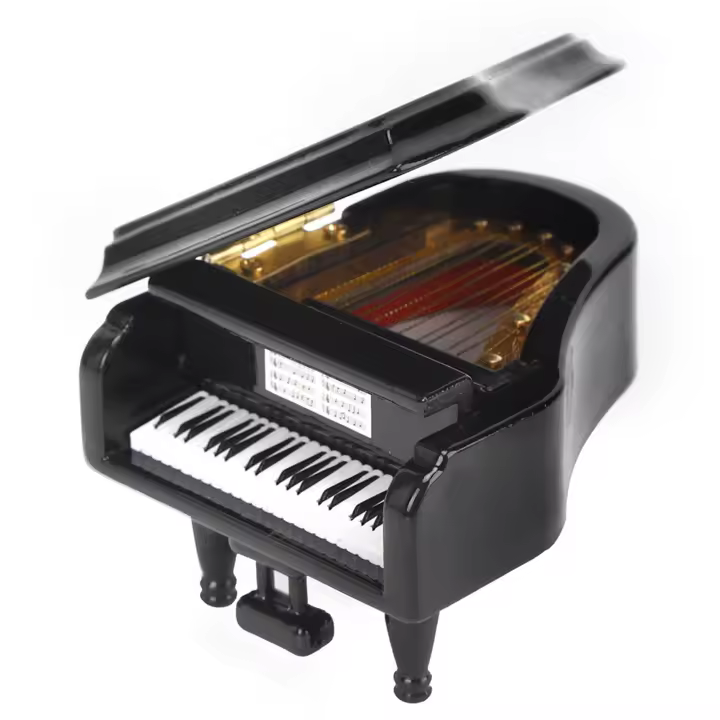 Piano en miniatura de tilo, Mini instrumento Musical, modelo de regalo, adornos de instrumentos - 1