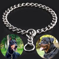 Collar de cadena de serpiente para mascotas, Gargantilla ajustable de acero inoxidable para entrenamiento de perros, Bulldog - details 0