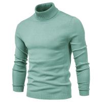 Suéter grueso de invierno de cuello alto para hombre, suéter informal de cuello alto de color sólido, cálido y ajustado, jersey de cuello alto para hombre - details 23