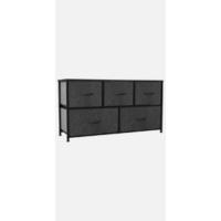 Cajonera de Tela, Cómoda de Tela, Unidad de Almacenamiento de Tela, con 5 cajones Extraíbles, Cómoda de para Sala de Estar, Dormitorio, habitación Infantil, Negro y Gris - details 6