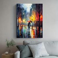 RUOPOTY Cuadro de Pintura al Estilo Abstracto Night Street para Adultos Kit de Pintura por Números Película de Lienzo Regalo DIY Paisaje para Casa Tamaño 40x50cm - details 1