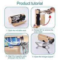 Caja plegable portátil para exteriores, estufa de gas integrada de butano de alta temperatura para acampar, accesorios para senderismo - details 6