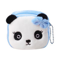 Dibujos animados lindo patrón animal cubo de felpa bolsa de cambio de cremallera pequeña para mujer regalo creativo bolsa de llave corta - details 0