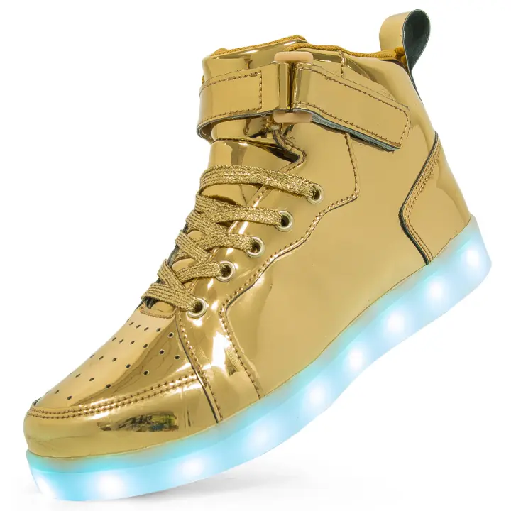 Zapatillas de tenis con luces LED para niños, zapatos de alta calidad con cargador USB, zapatillas luminosas de moda para niños - 1