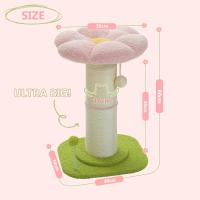 PAWZ Road Poste Rascador de Flores para Gatos, Árbol Pequeño con Poste Súper Grueso [Diámetro = 14 cm], Cama Extraíble para Interior - details 1