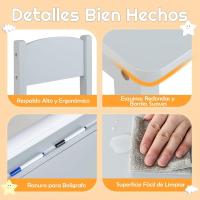 Mesa de Actividades para Niños de Madera Con Silla Escritorio Infantil con Soporte para Papel para Dibujar, Estudiar y Juegar - details 10