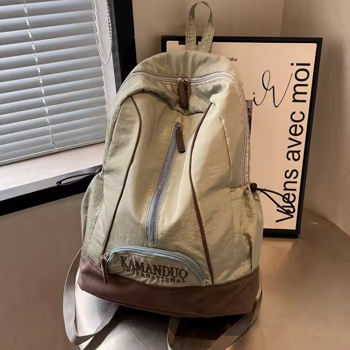 Bolso de gran capacidad 2025 nueva mochila de tela de nailon de alta calidad para mujeres estudiantes de secundaria mochila escolar informal - 1