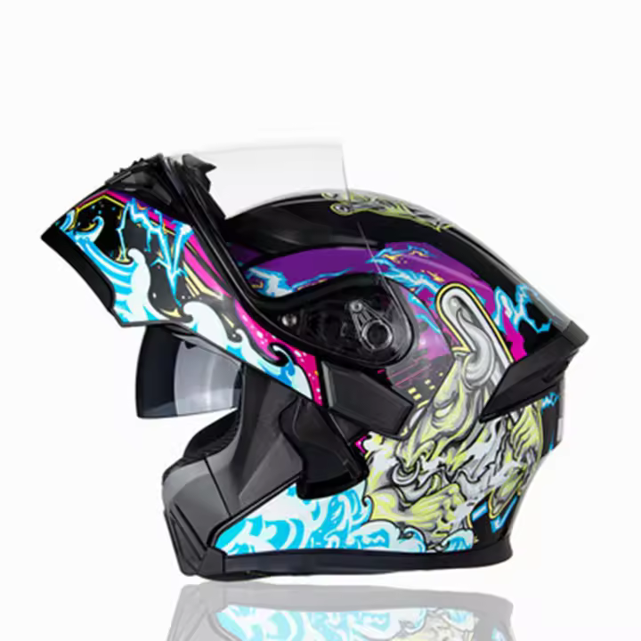 Casco moto mujer modular  aire libre hombre MX Carreras de Locomotora - 1