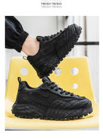 Nuevas Zapatillas De Cuero En Relieve, Zapatos Casuales Cómodos De Suela Gruesa Y Súper Suaves - details 22