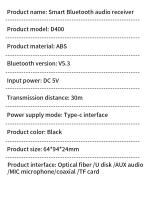 Receptor inalámbrico NFC, conexión Coaxial, compatible con Karaoke, TF, u-disk, Play para TV, auriculares, adaptador Bluetooth 5,3 con Control remoto - details 15