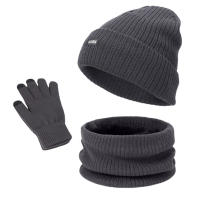 Conjunto de bufanda de punto para hombre y mujer, gorro térmico cálido, grueso, para invierno - details 2