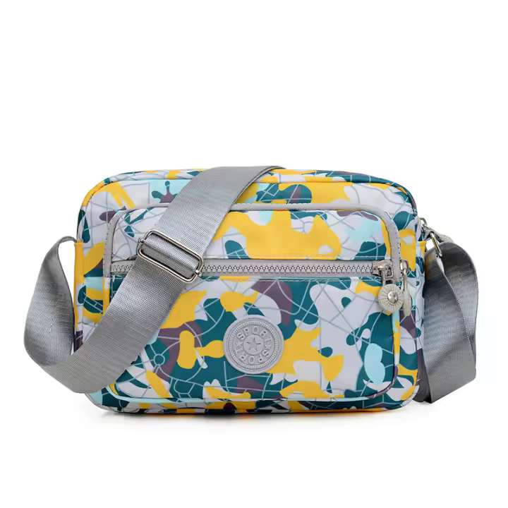 Bolso de mensajero de gran capacidad, bolso de hombro, tela Oxford, material de flores, mochila individual, Nuevo - 1