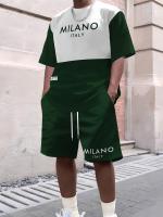 Conjunto Casual de Moda Callejera para Hombres Camiseta y Pantalones de Dos Piezas Impresos en 3D - details 5