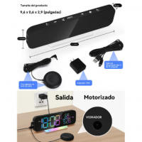 Despertador con Vibración Súper Fuerte Pantalla Digital LED Grande Luz Nocturna - details 4