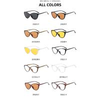 Gafas de sol triangulares de ojo de gato, gafas de sol con montura negra de alta gama para mujer - details 4