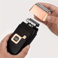 Maquinilla de afeitar eléctrica inalámbrica para hombres, afeitadora de aseo lavable, recargable por USB afeitadora recíproca, regalos para hombres - details 3