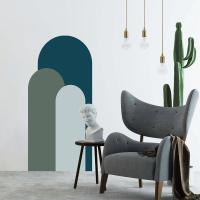 Pegatinas De Pared Geométricas Decorativas 52x140cm Adhesivas Para Sala De Estar Sofá Decoración Arte Moderno PVC Sin Químicos Peligrosos - details 2